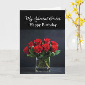 Birthday Kaart-Mijn speciale zuster Kaart (Gele Bloem)