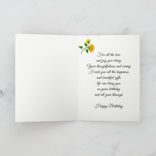 Birthday Kaart-Mijn speciale zuster Kaart (Binnen)