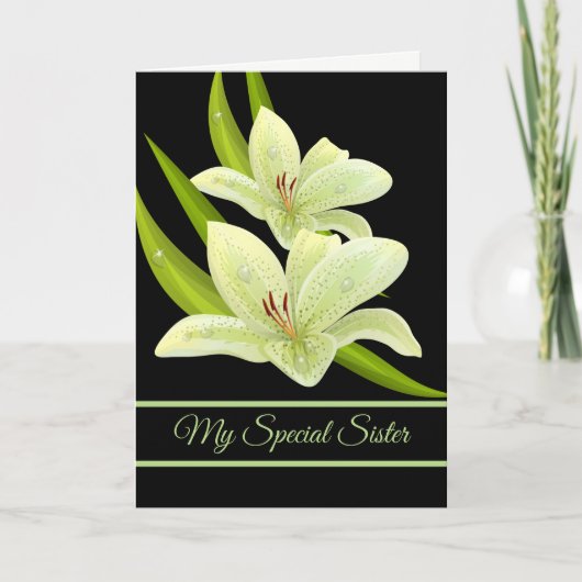 Birthday Kaart-Mijn speciale zuster Kaart (Voorkant)