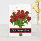 Birthday Kaart-Mijn speciale zuster Kaart (Gele Bloem)