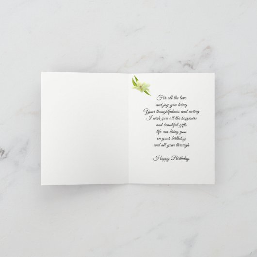 Birthday Kaart-Mijn speciale zuster Kaart (Binnen)