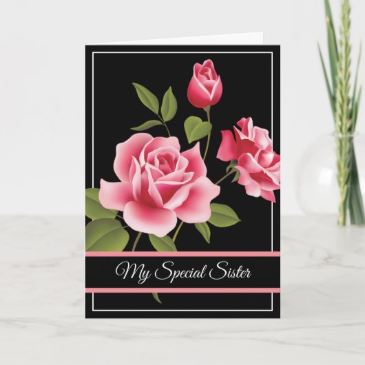 Birthday Kaart-Mijn speciale zuster Kaart (Voorkant)