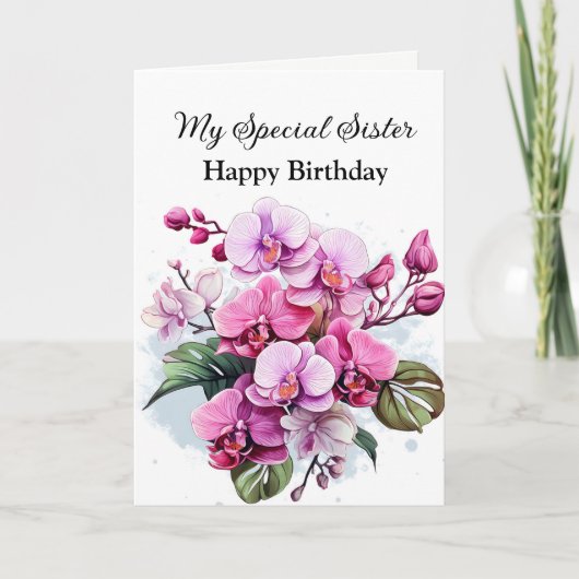 Birthday Kaart-Mijn speciale zuster Kaart (Voorkant)