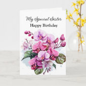 Birthday Kaart-Mijn speciale zuster Kaart (Gele Bloem)