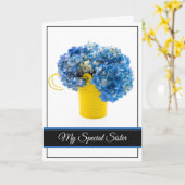 Birthday Kaart-Mijn speciale zuster Kaart (Gele Bloem)