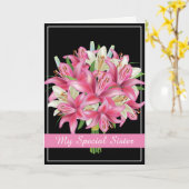 Birthday Kaart-Mijn speciale zuster Kaart (Gele Bloem)