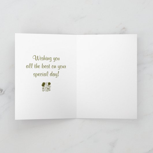 Birthday Kaart "Misty Black Horse" (Binnen)