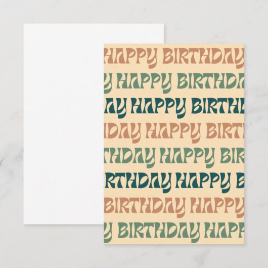 Birthday Kaart - Multi (Voorkant / Achterkant)