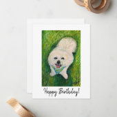 Birthday-kaart Notitiekaartje (Voorkant / Achterkant in situ)