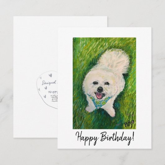 Birthday-kaart Notitiekaartje (Voorkant / Achterkant)