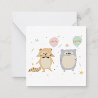 Birthday-kaart Notitiekaartje