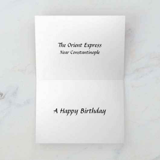 Birthday Kaart - Orient Express (Binnen)