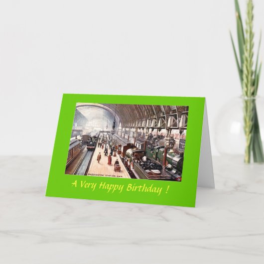 Birthday Kaart - Paddington Station, Londen (Voorkant)