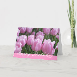 Birthday Kaart Pink Tulips