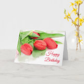 Birthday Kaart - Red Tulips (Gele Bloem)