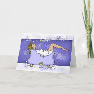 Birthday-kaart - Relax en Pamper uzelf Kaart