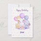 Birthday-kaart RSVP Kaartje (Voorkant)