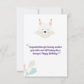 Birthday-kaart RSVP Kaartje (Achterkant)