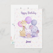 Birthday-kaart RSVP Kaartje (Voorkant / Achterkant)