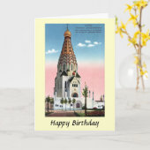 Birthday Kaart - Russische kerk in Leipzig (Gele Bloem)