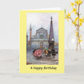 Birthday Kaart - Santa Maria Novella, Firenze (Gele Bloem)