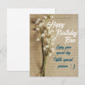 Birthday-kaart Save The Date (Voorkant / Achterkant)