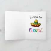 Birthday Kaart Singing Cartoon Fiesta Cat (Binnen)