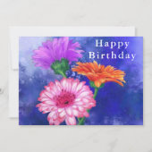 Birthday Kaart Three Color Gerberas (Voorkant)