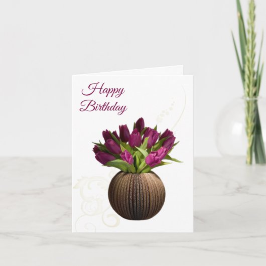 Birthday Kaart — Tulpen (Voorkant)