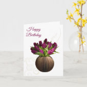 Birthday Kaart — Tulpen (Gele Bloem)
