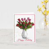 Birthday Kaart — Tulpen (Gele Bloem)