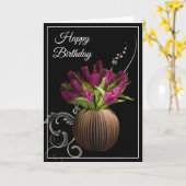 Birthday Kaart — Tulpen (Gele Bloem)