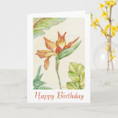 Birthday Kaart van de Paradijsvogel (Gele Bloem)