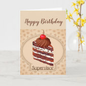 Birthday-kaart van Funny Chocolate Cake Kaart (Gele Bloem)