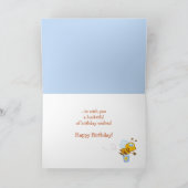 Birthday-kaart van het Kind van Cute Honey Bee Kaart (Binnen)