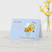 Birthday-kaart van het Kind van Cute Honey Bee Kaart (Gele Bloem)