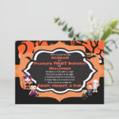 Birthday-kaart van het Kind van de uitnodiging van (Staand voorkant)