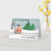 Birthday Kaart voor 5 jaar oude zoon met trein (Gele Bloem)