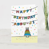 Birthday Kaart voor Abbu-Ji (Voorkant)