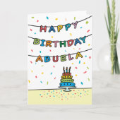Birthday Kaart voor Abuela (Voorkant)