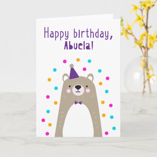 Birthday Kaart voor Abuela (Gele Bloem)