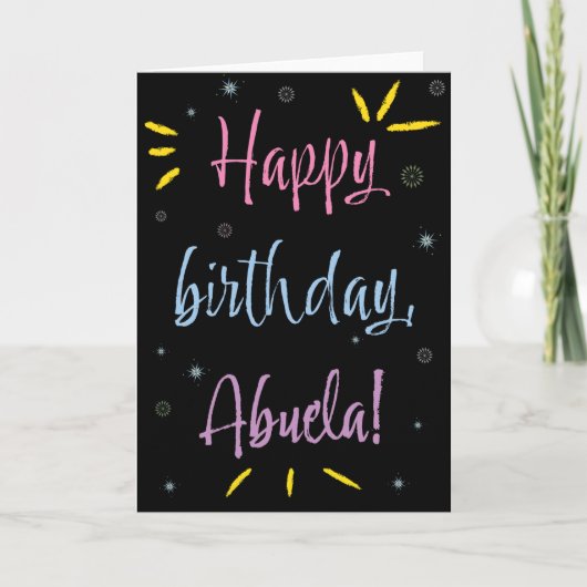 Birthday Kaart voor Abuela (Voorkant)