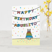 Birthday Kaart voor Abuelito (Gele Bloem)