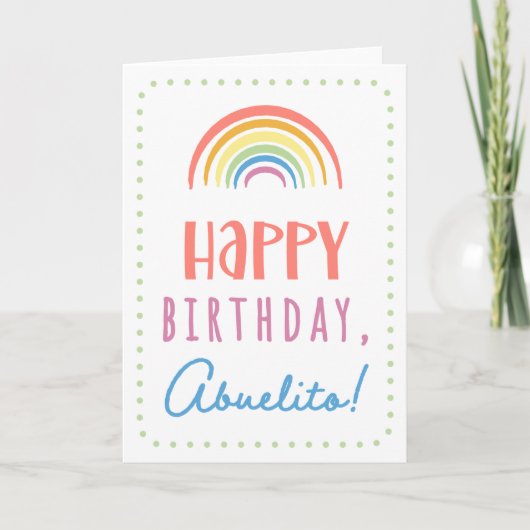 Birthday Kaart voor Abuelito (Voorkant)