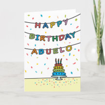 Birthday Kaart voor Abuelo