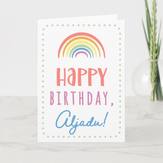 Birthday Kaart voor Aljadu (Voorkant)