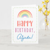 Birthday Kaart voor Aljadu (Gele Bloem)