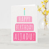 Birthday Kaart voor Aljadu (Gele Bloem)