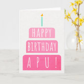 Birthday Kaart voor Apu (Gele Bloem)