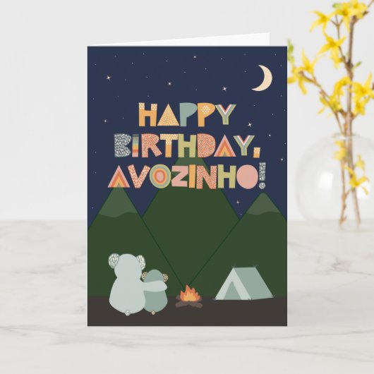 Birthday Kaart voor Avozinho (Gele Bloem)